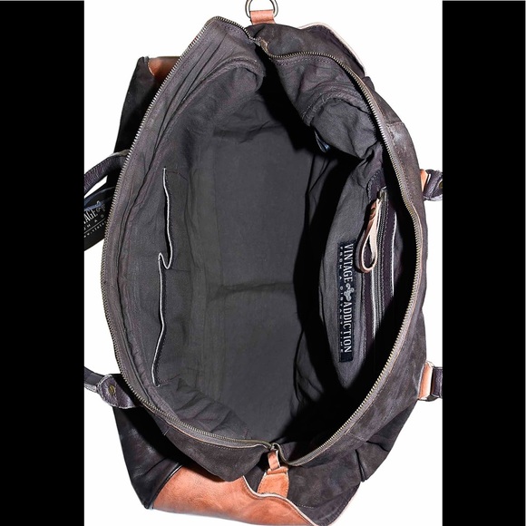 Vintage Addiction Suede & Leather Travel Bag - Picture 4 of 5